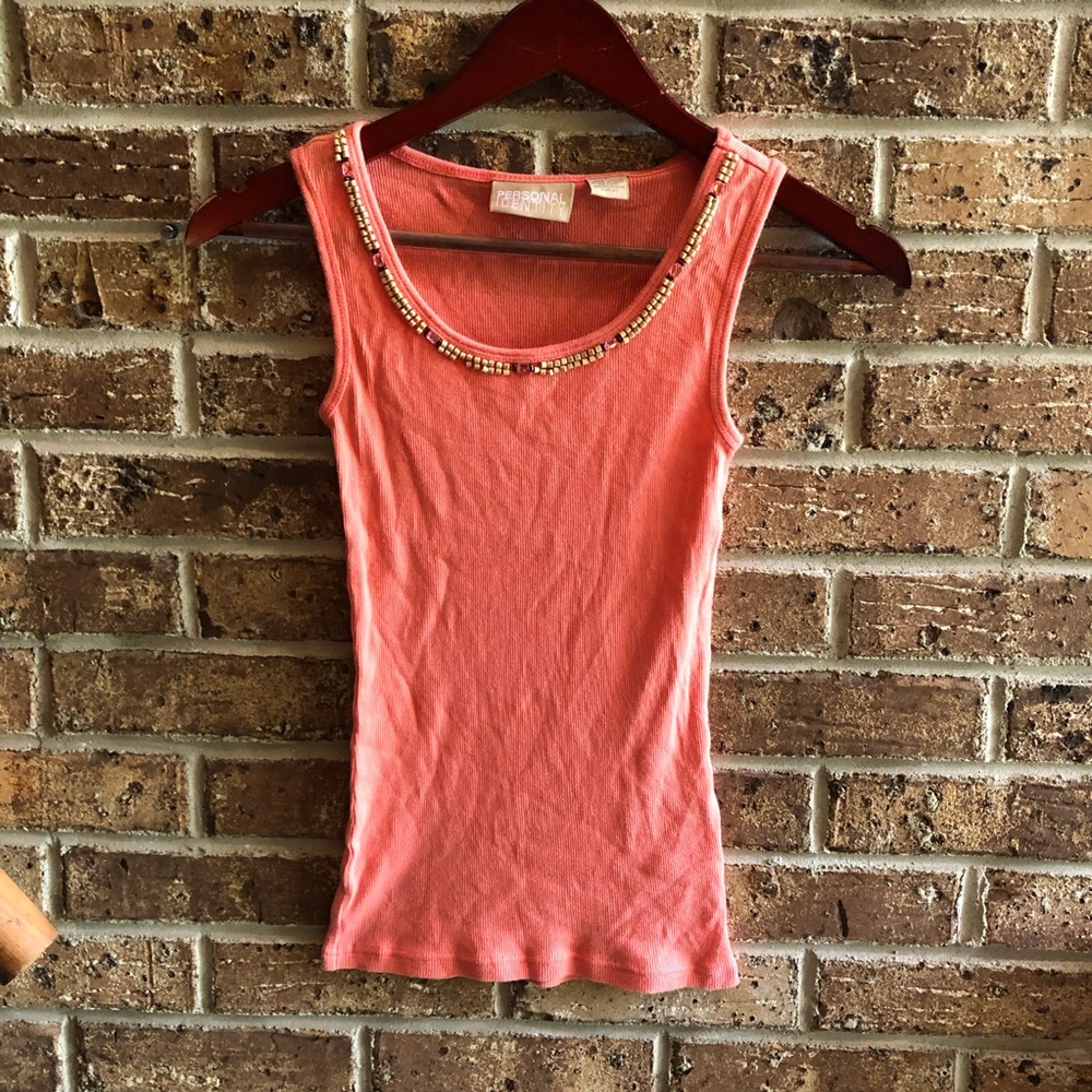 VTG Y2K Personal Identity Boho Beaded Tank Top
Size small
100% cotton